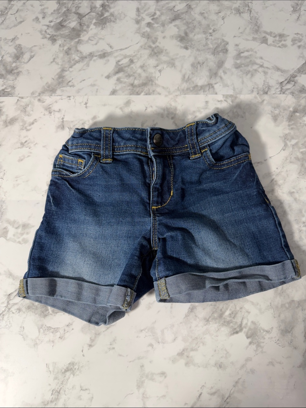 wonder nation Dark Blue Rolled-Hem Denim Shorts